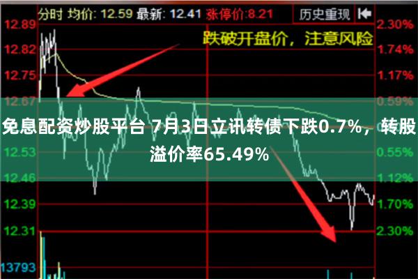 免息配资炒股平台 7月3日立讯转债下跌0.7%，转股溢价率65.49%